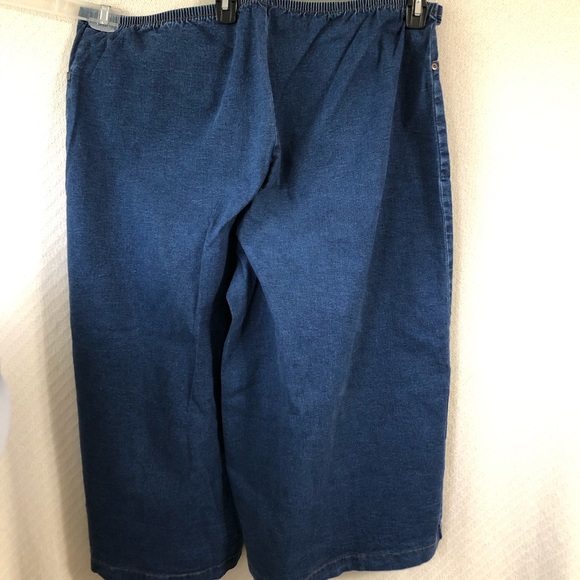 Just My Size Blue Denim Gaucho Pants- Size 2X - Picture 3 of 4